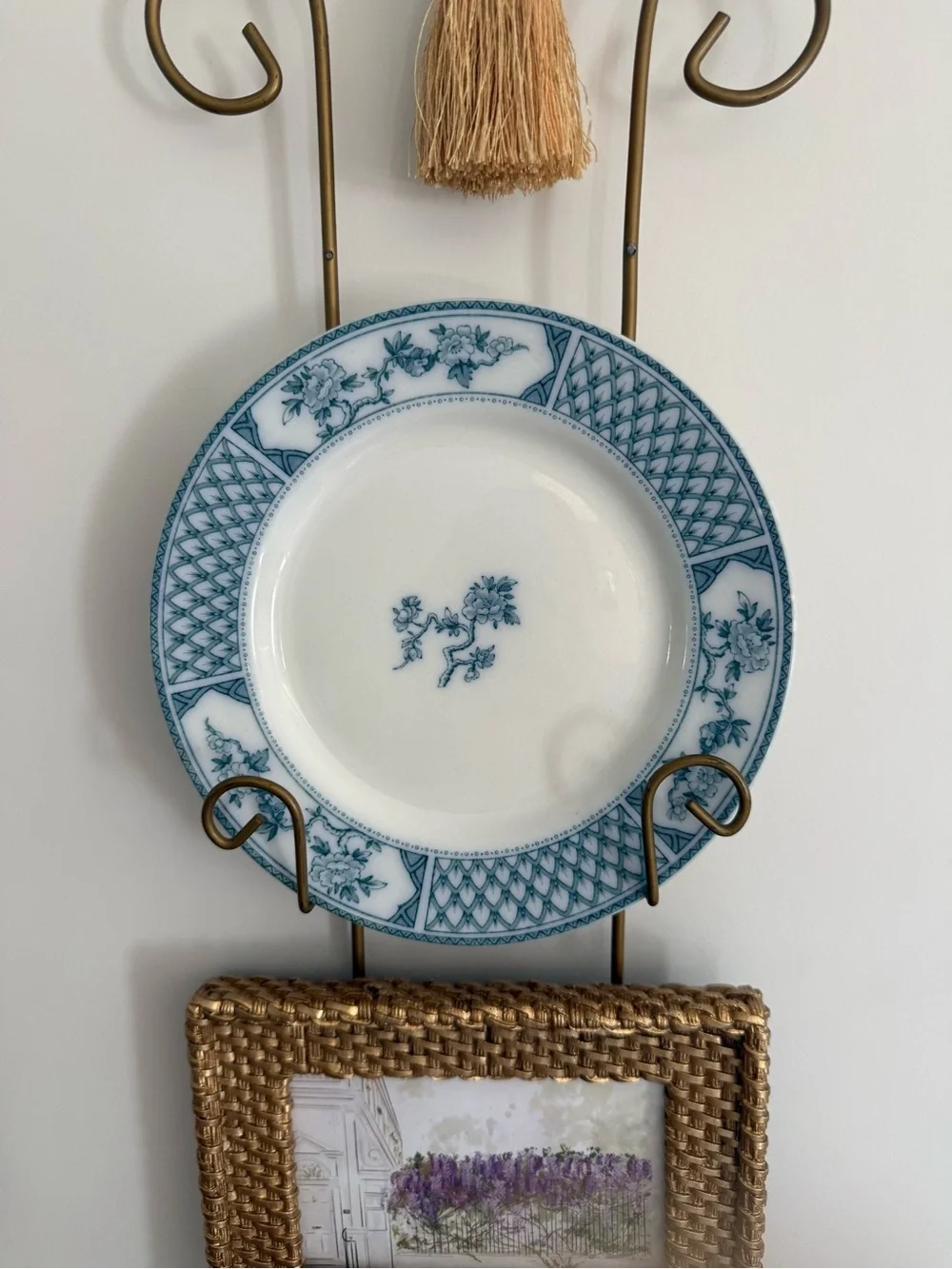 Johnson Bros “The Exeter” Decorative Blue and White Wall Plate - Classic Design